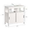 SoBuy | Waschbeckenunterschrank Weiß | Badezimmerschrank | Badmöbel Landhaus | FRG128-W