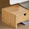 SoBuy | Monitorerhöhung | Monitorständer mit Schubladen | Bambus | FRG198-N