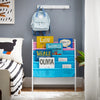 SoBuy | Kinderbücherregal | Hängefächerregal | Zeitungsständer | Weiß-Blau&Rosa | FRG225-F