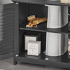 SoBuy | Waschbeckenunterschrank | Badezimmerunterschrank Dunkelgrau | FRG237-II-DG