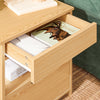SoBuy Beistelltisch Nachttisch mit 2 Schubladen Nachtschrank Natur 45x55x38cm FRG258-N