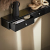 SoBuy | Schweberegal | Wandschublade | Hängeschrank | Wandregal | Schwarz | FRG43-L-SCH