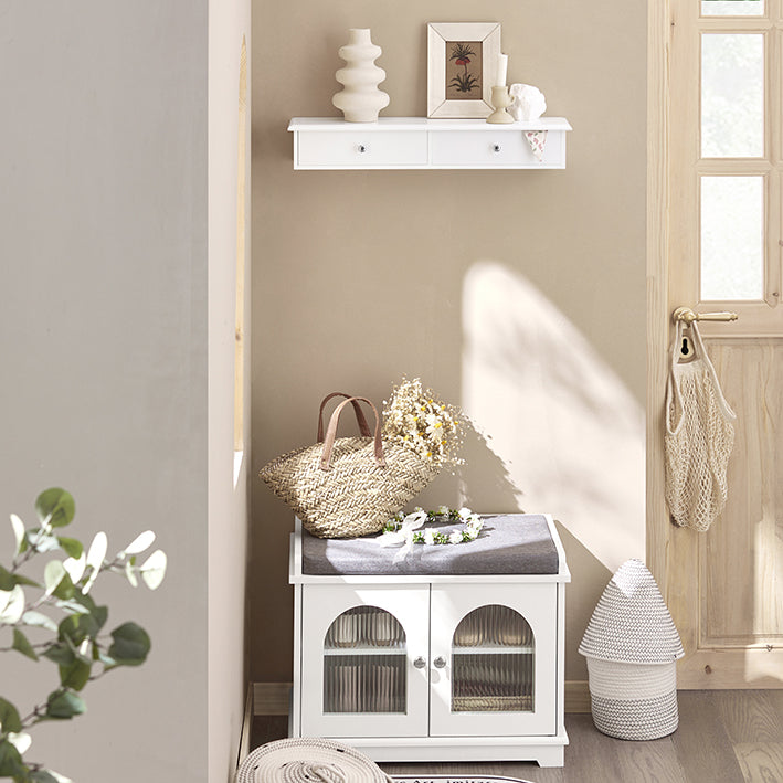 Vorverkauf | SoBuy | Schweberegal | Hängeschublade | Wandregal Weiß | FRG43-W