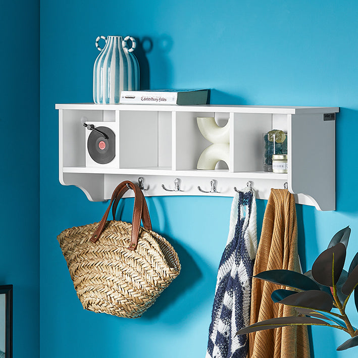 Vorverkauf | SoBuy | Wandgarderobe | Hängeregal | Flurgarderobe Weiß | FRG48-L-W