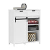 SoBuy | Küchenschrank | Sideboard mit Schiebetür | Kommode | Buffet | Weiß | FSB74-K-W