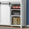 SoBuy | Küchenschrank | Sideboard mit Schiebetür | Kommode | Buffet | Weiß | FSB74-K-W