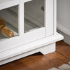 SoBuy | Küchenschrank mit Glastür | Sideboard | Highborad | Kommode | Weiß | FSB77-W