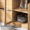 SoBuy | Kücheninsel | Sideboard | Küchenschrank | Buffet | Natur/Schwarz | FSB99-N