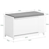 Sobuy | Tipper | Sedadlo s úložným prostorem Cloak Bank White | FSR105-W