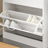 SoBuy | Schuhschrank | mit 3 Klappen Schuhregal Schuhkipper | Weiß | 60x115x24cm | FSR110-W