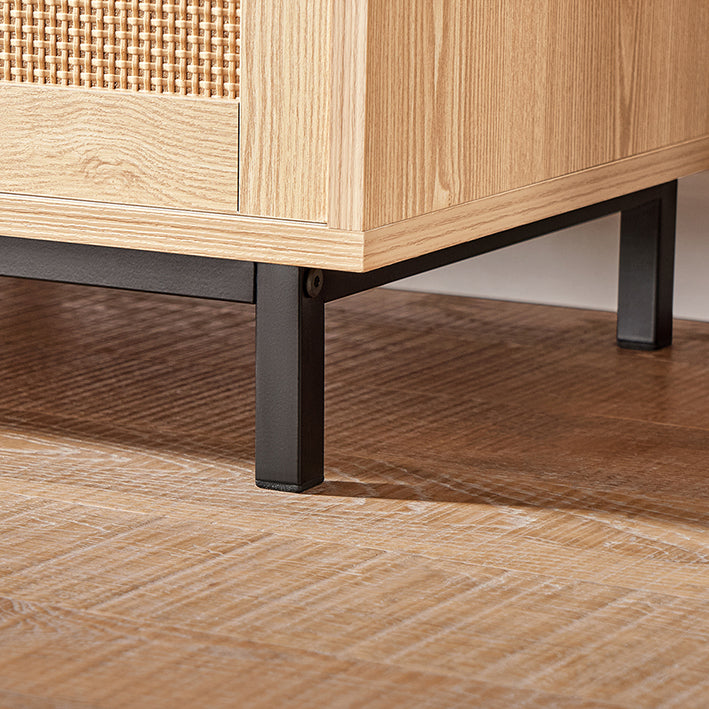 SoBuy | Schuhbank mit Sitzfläche | Dielenbank mit Schiebetüren | Schuhschrank | Sitzbank | Natur | FSR154-N