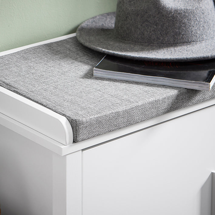 SoBuy | Schuhbank mit Sitzfläche | Dielenbank | Sitzbank | Schuhschrank | Weiß | FSR168-W