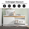SoBuy | Schuhbank | Schuhkipper | Sitzbank mit Stauraum | Sitzkommode | Weiß | FSR171-W