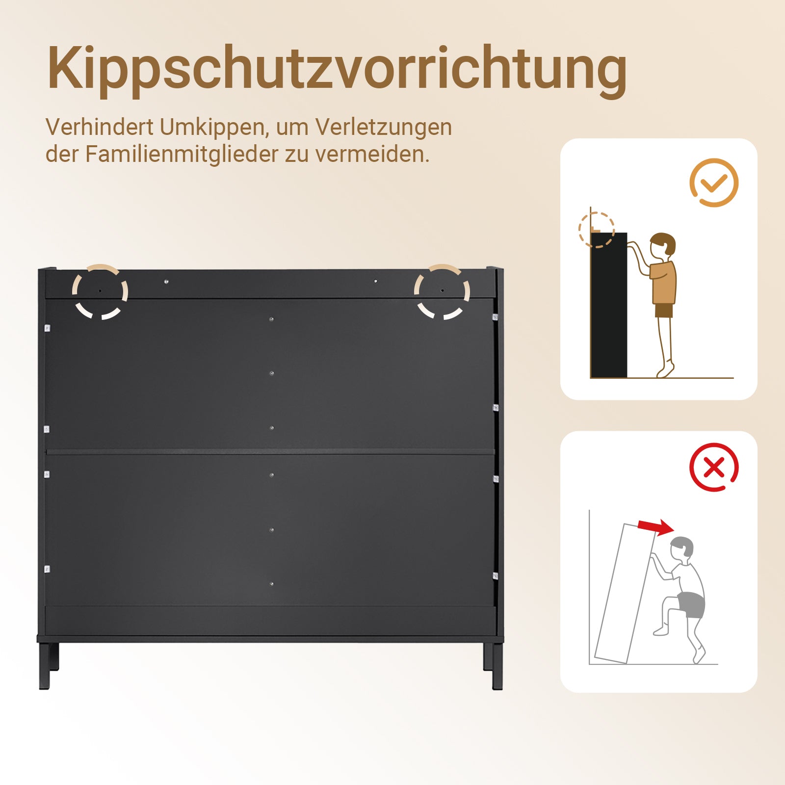SoBuy | Schuhkipper mit 4 Klappen | Schuhschrank schmal | Schwarz | FSR177-L-SCH