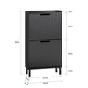 Sobuy | Tipper | Skříň bot s 2 klapkami | Black Shoe Chest of Shoe | FSR78-SCH
