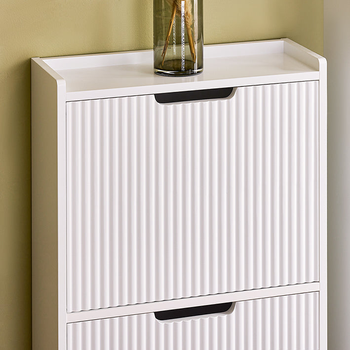 SoBuy | Schuhkipper schmal mit 2 Klappen | Weiß | FSR177-W