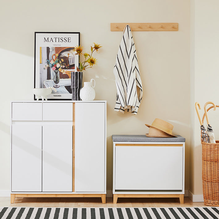 SoBuy | Schuhschrank | Sideboard | Flurschrank | Kommode | Küchenschrank | FSR190-WN