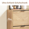 SoBuy | Schuhschrank Schmal | Schuhkipper | Schuhregal | B60xH88xT24 cm | FSR200-II-N