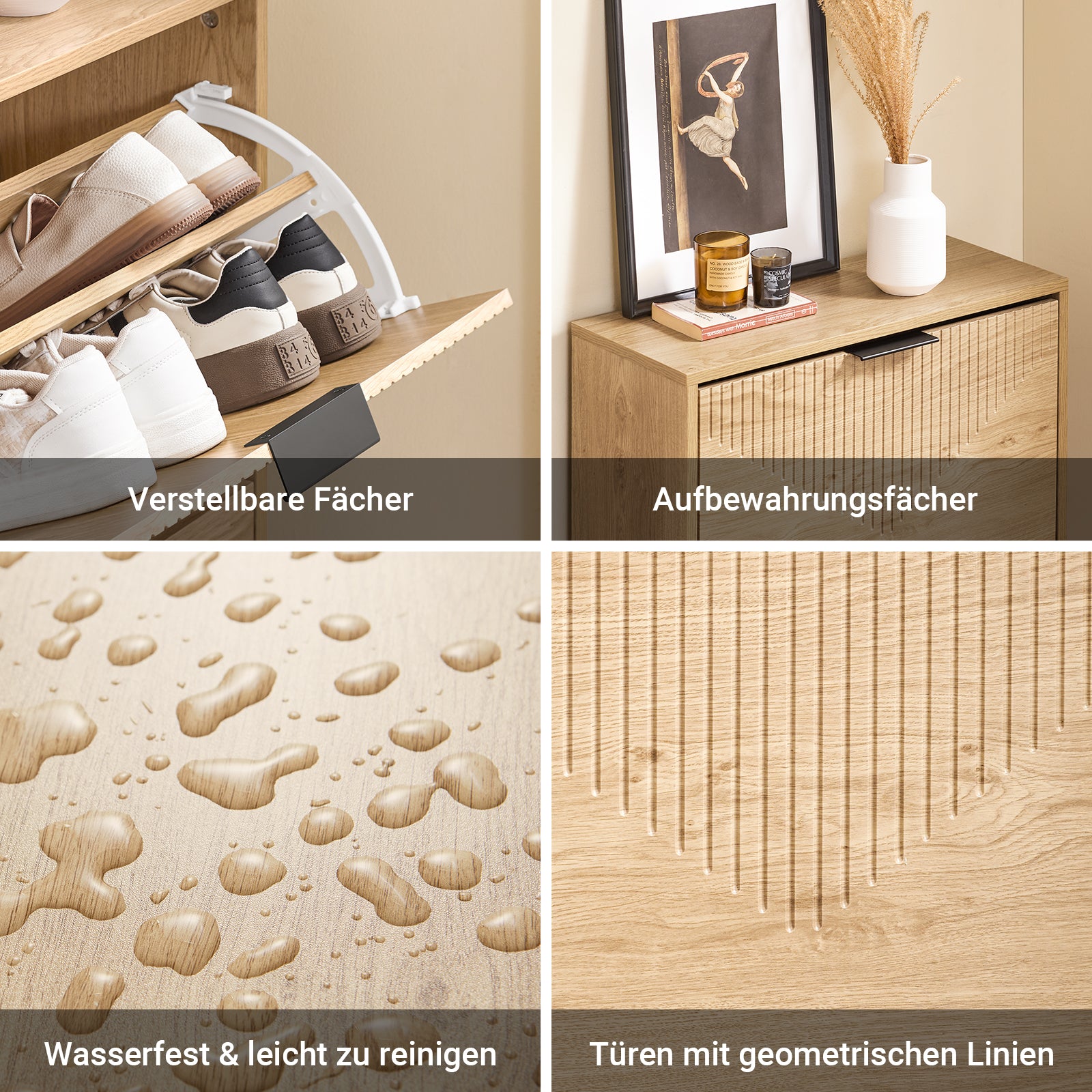 SoBuy | Schuhschrank Schmal | Schuhkipper | Schuhregal | B60xH83xT24 cm | FSR200-II-N