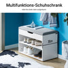 SoBuy | Schuhbank mit Sitzfläche | Schuhregal | Schuhschrank Hellgrau | FSR25-HG