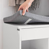 SoBuy | Schuhbank | Schuhregal mit Sitzfläche | Sitzbank | Hellgrau Weiß | FSR45-HG