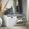 SoBuy | Schuhkipper | Schuhbank mit Schuhfach | Landhausstil Weiß | FSR62-W