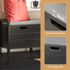SoBuy | Sitzkommode | Sitzbank mit Sitzfläche | Schuhtruhe | Schwarz | FSR63-II-SCH