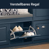 Vorverkauf | SoBuy | Schuhkipper mit 2 Klappen | Schuhbank mit Schuhfach | Landhausstil Blau | FSR64-B