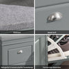 SoBuy | Schuhkipper | Schuhbank mit Schuhfach | Sitzkommode Hellgrau | FSR64-HG