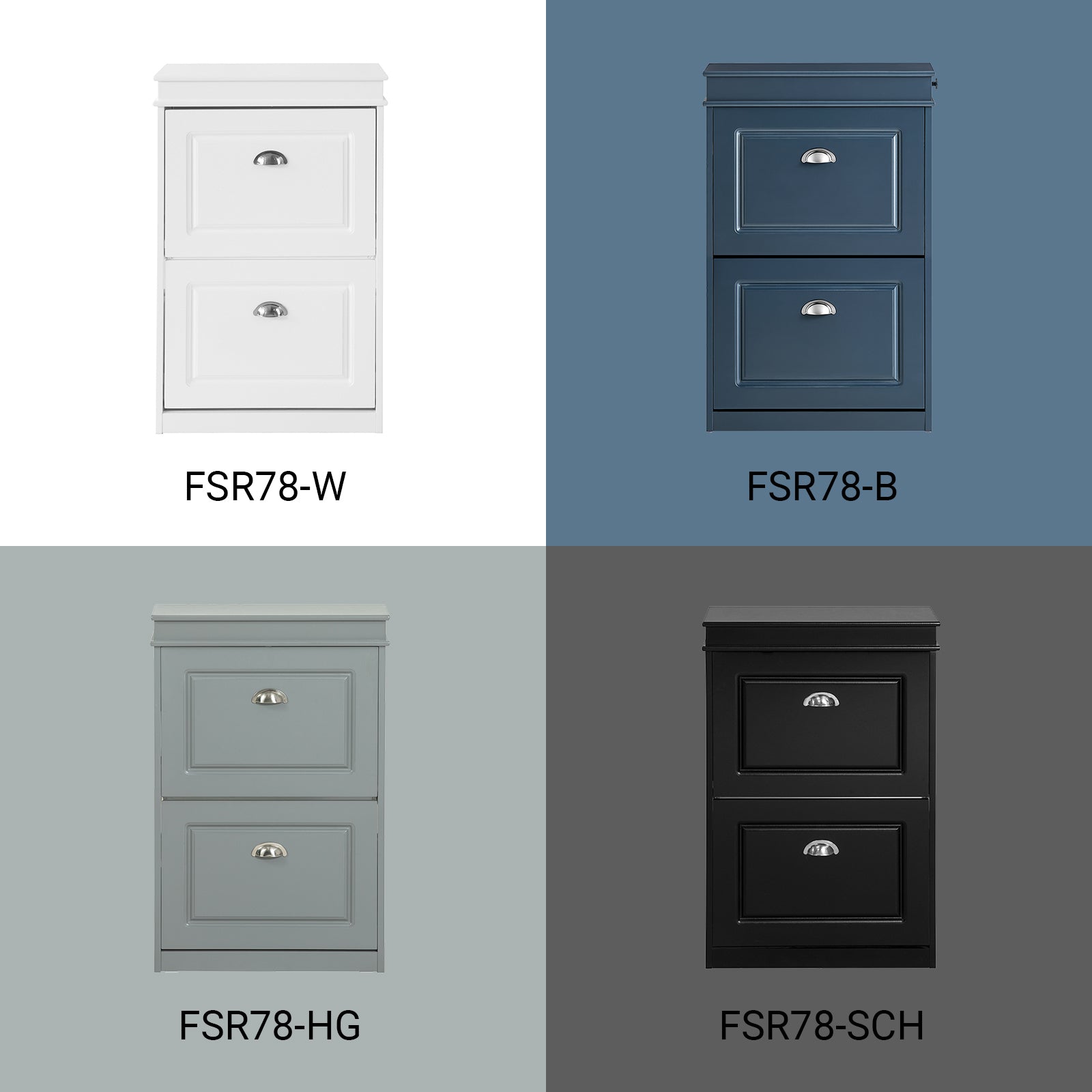 SoBuy | Schuhkipper | Schuhschrank mit 2 Klappen | Schuhkommode Hellgrau | FSR78-HG