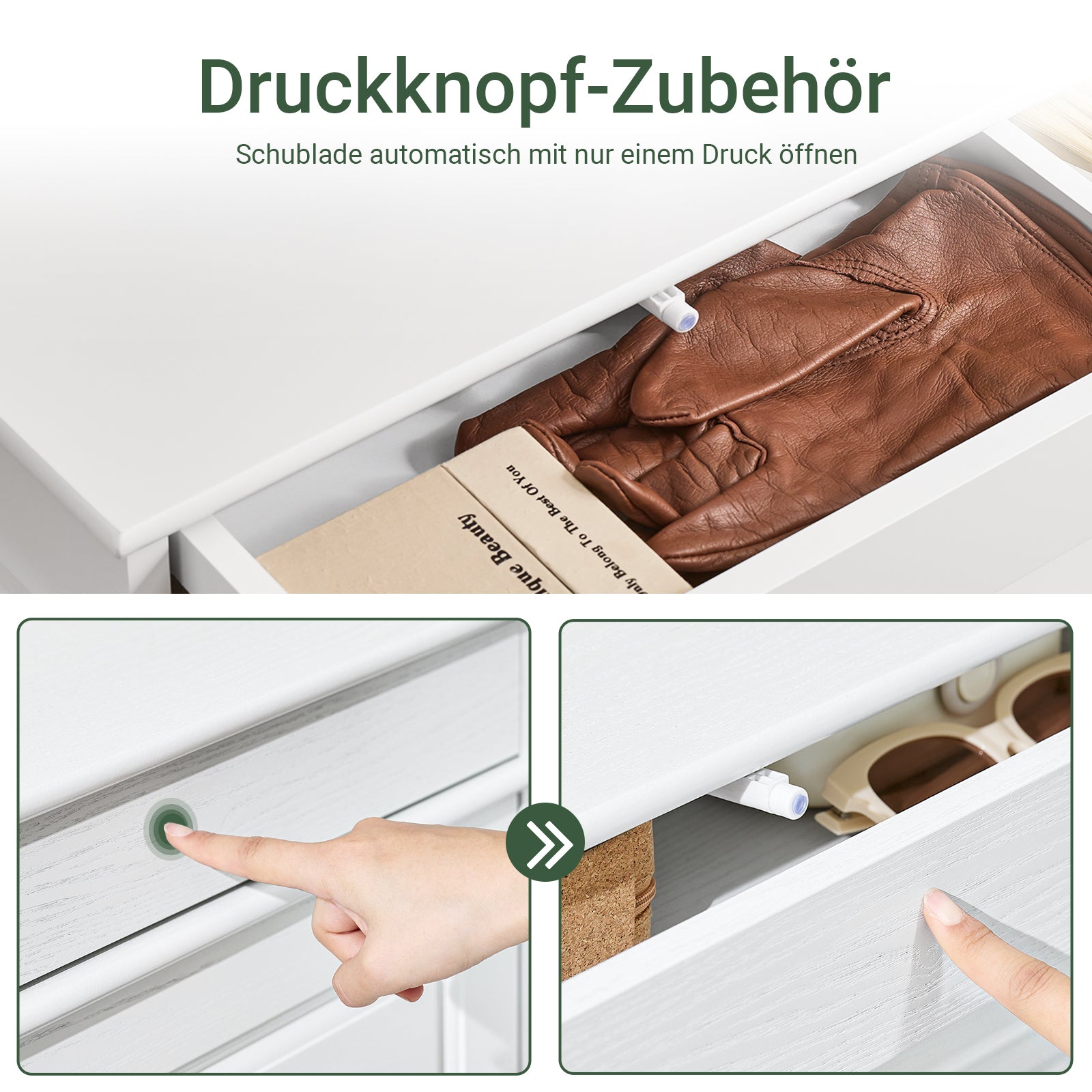 SoBuy | Schuhkipper | Schuhschrank mit 2 Klappen | Schuhkommode Weiß | FSR78-L-W