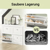 SoBuy | Schuhkipper | Schuhschrank mit 4 Klappen | Schuhkommode Weiß | FSR79-W
