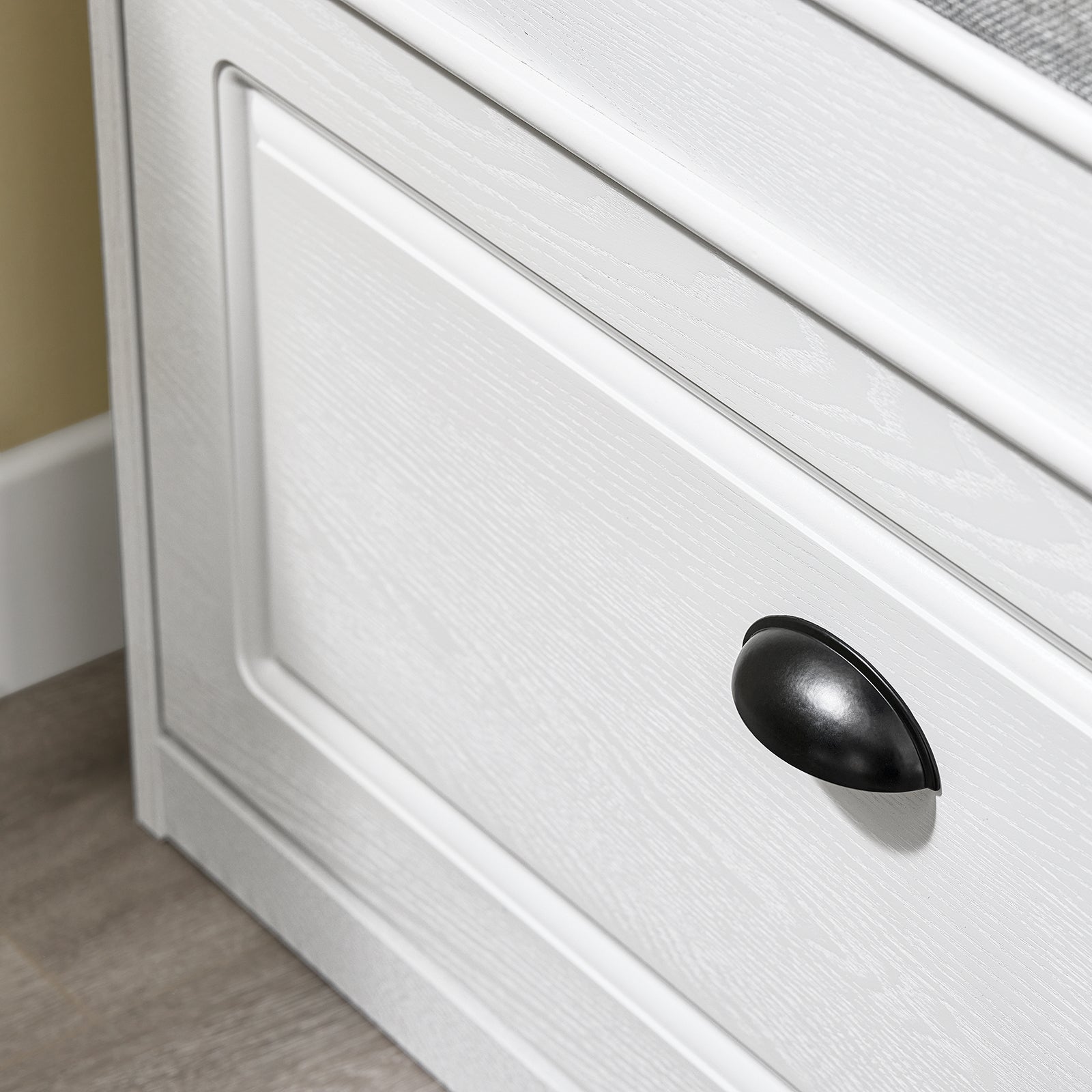 SoBuy | Schuhkipper | Schuhbank mit Klappe | Schuhschrank | Weiß Vintage | FSR82-L-WG