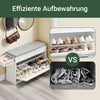 Vorverkauf | SoBuy | Schuhkipper | Schuhbank mit Klappe | Schuhschrank | Weiß Vintage | FSR82-L-WG