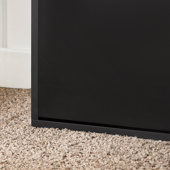 SoBuy | Schuhkipper mit 1 Klappe | Schuhbank mit Sitzkissen | Sitzkommode | Schwarz | FSR95-SCH