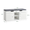 Sobuy | Cloakroom Bench | Sázka lavice | Boty Bench White | FSR96-W