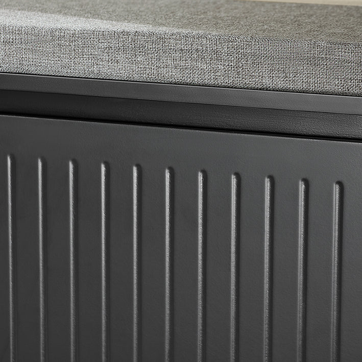 Vorverkauf | SoBuy | Schuhkipper | Schuhbank mit Klappe | mit Sitzkissen | Schwarz | FSR98-L-SCH