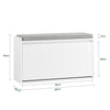 SoBuy | Schuhkipper | Schuhbank mit Schuhfach | Sitzbank Weiß | FSR98-L-W
