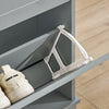 SoBuy | Schuhkipper | Schuhschrank mit 2 Klappen | Schuhkommode Hellgrau | FSR99-HG
