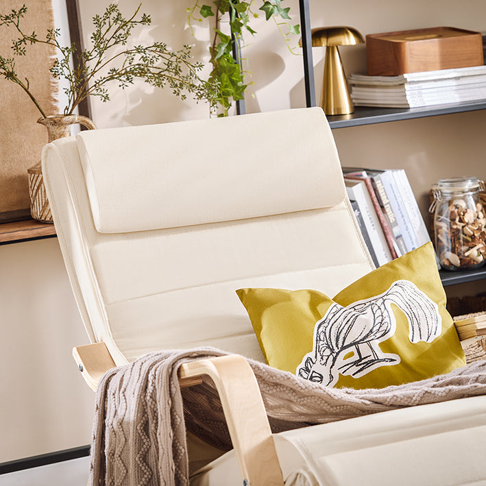 SoBuy | Schaukelstuhl | Stillstuhl | Schwingsessel | Weiß | FST16-W