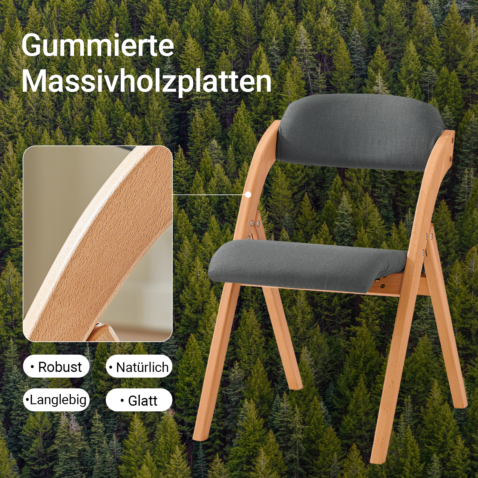 SoBuy Klappstuhl Gepolstert | Ergonomischer Esszimmerstuhl Klappbar | FST92-SG