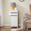 SoBuy | Aufbewahrungsschrank | schmaler Sideboard| Büroschrank | Nachttisch | Weiß | FWT108-W