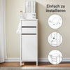 SoBuy | Aufbewahrungsschrank | schmaler Sideboard| Büroschrank | Nachttisch | Weiß | FWT108-W