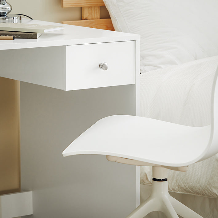 SoBuy | Schreibtisch Weiß | Schreibtisch mit Regal | Schreibtisch Kinder | FWT35-W