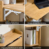 SoBuy | Klapptisch mit 3 Ablagen | Schreibtisch klappbar | Computertisch | Arbeitstisch | Natur | FWT92-N