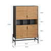 SoBuy | Sideboard | Küchenschrank | Flurschrank | Aufbewahrungsschrank | Buffet | HFSB03-SCH