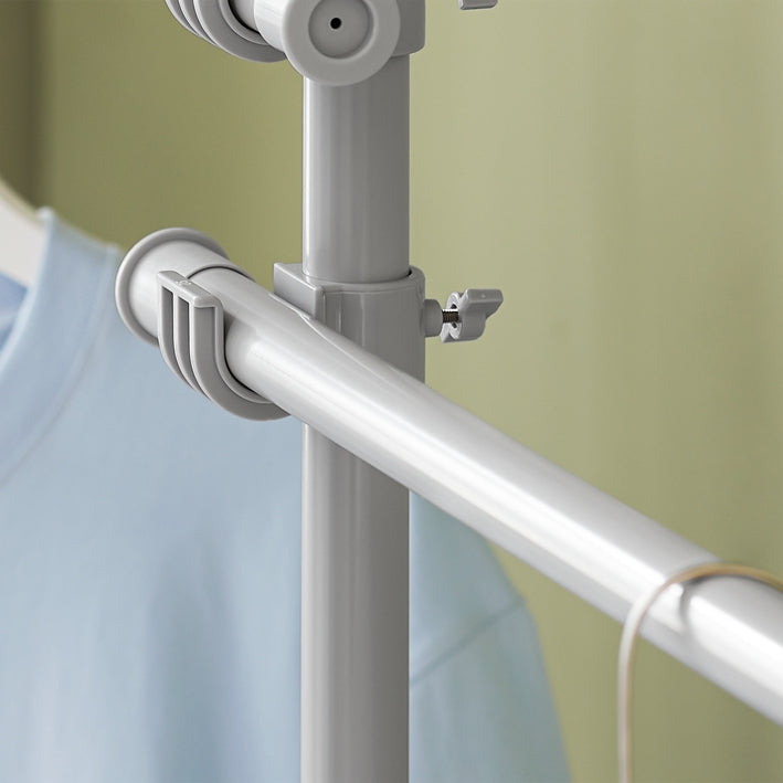 SoBuy | Teleskop Kleiderstange | Kleiderstangen System | Regalsystem | Hellgrau | KLS03-HG