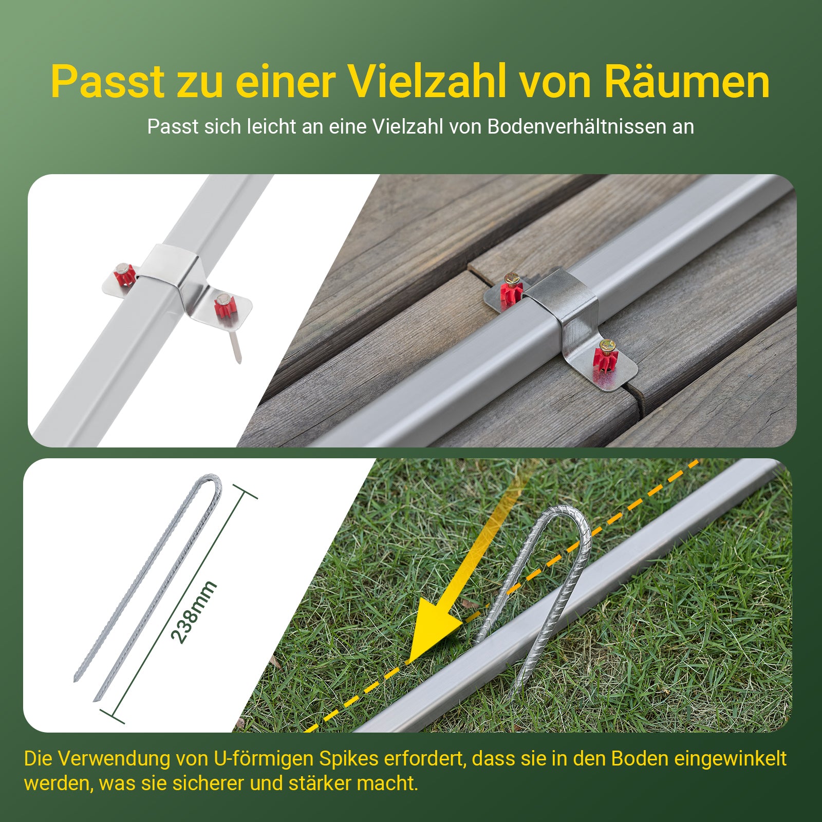 SoBuy | Foliengerätehaus | Fahrradgarage wetterfest Geräteschuppen | Grau 159x165x219cm KLS11-L-DG
