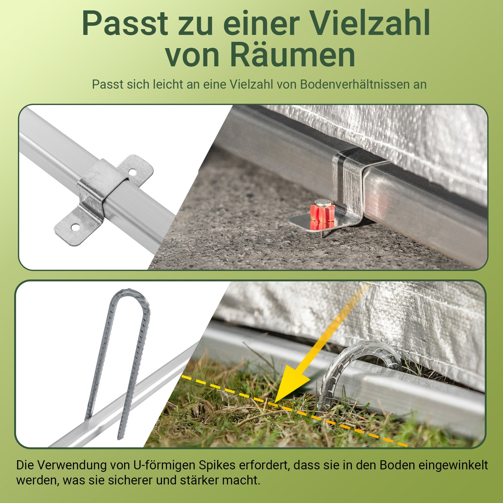 SoBuy | Foliengerätehaus | Gerätehaus | Gartenschuppen Garagenzelt Silber | KLS11-L