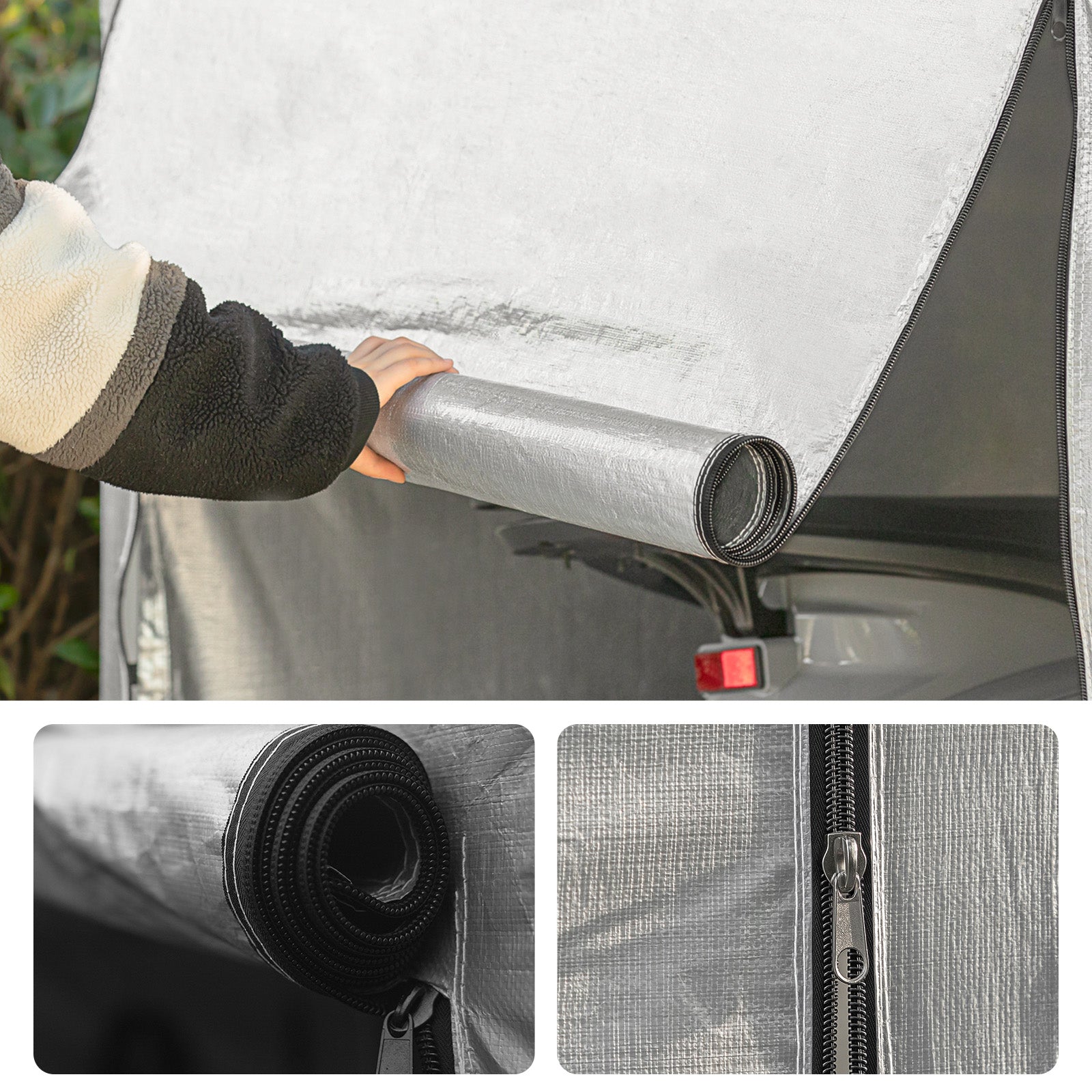 SoBuy | Foliengerätehaus | Gerätehaus | Gartenschuppen Garagenzelt Silber | KLS11-L